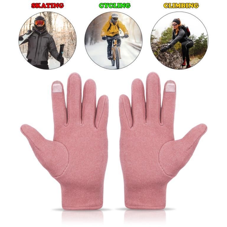 Women's Winter Warm Gloves with Cute Bow & Touched Screen