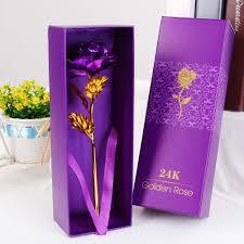 24K Gold Rose Gift Box